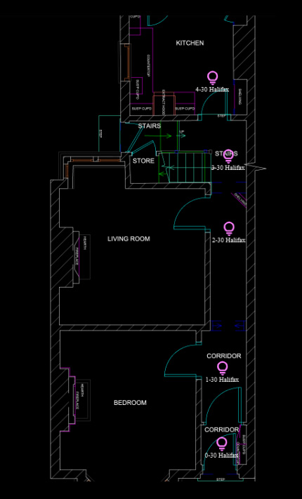 Emergency Lighting System Diagnostic Floorplan